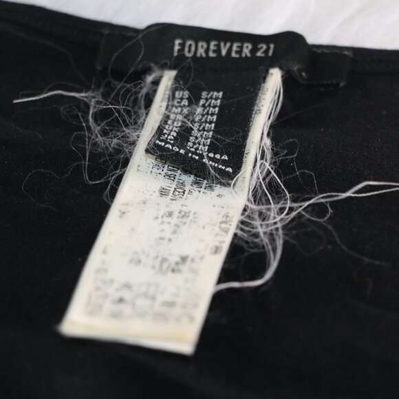 Forever 21 Black Crop Top with Sheer Long Sleeves 🖤 - Picture 7 of 10